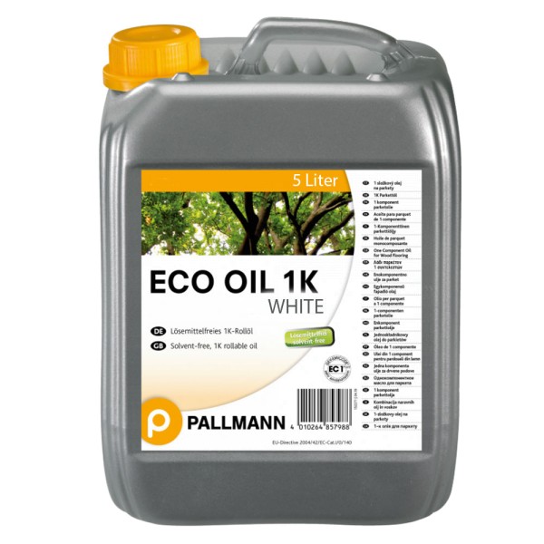 Pallmann Eco Oil WHITE 1K Parkett Rollöl 5 Liter auf Bodenchemie.de