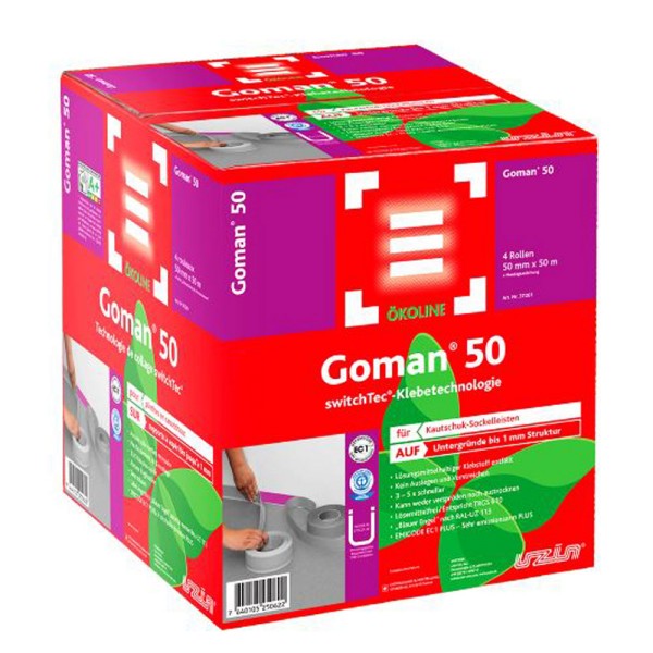 Uzin Switchtec Goman 50 Spezial Sockelband für Kautschuk-Sockelleisten auf Bodenchemie.de
