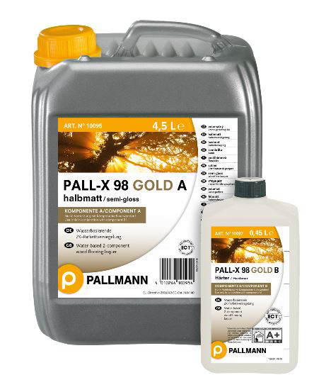 Palmann PALL-X 98 GOLD halbmatt 2K-Parkettversiegelung 4.95L auf DeinBoden24.de